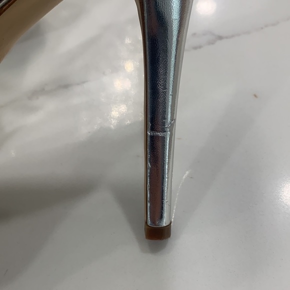 Guess Peep Toe Sling Back Huela2 Stiletto Heels Size 9M - Picture 6 of 13